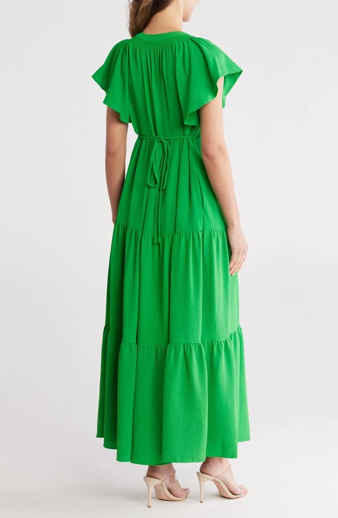 Calvin Klein Short Sleeve Tiered A-Line Maxi Dress 2