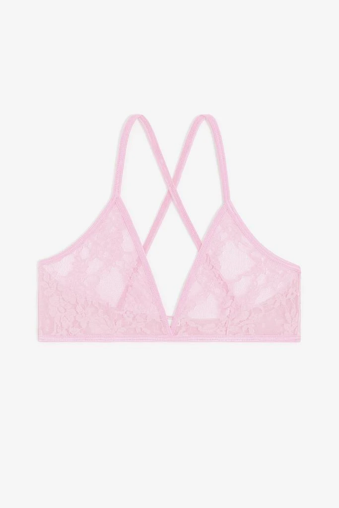 Los Angeles Apparel FNS92 - Floral Lace Crossback Bra 1