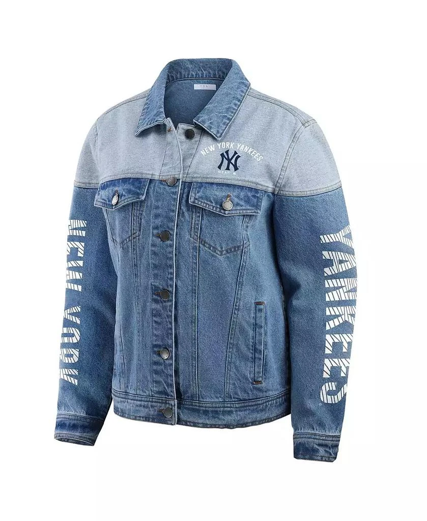 WEAR by Erin Andrews Women's New York Yankees Full-Button Denim Jacket 5