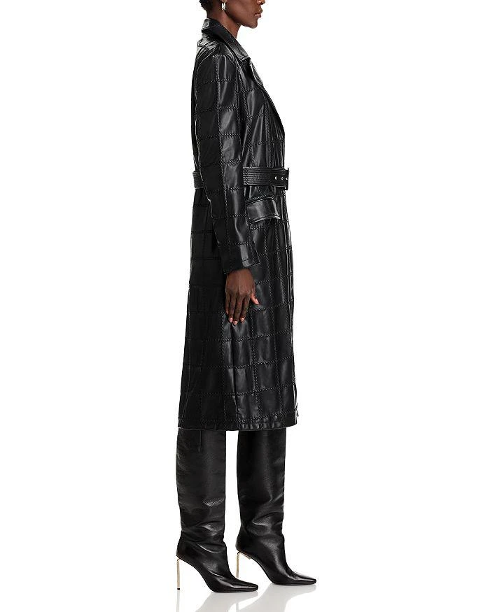 Bagatelle Faux Leather Trench Coat 3