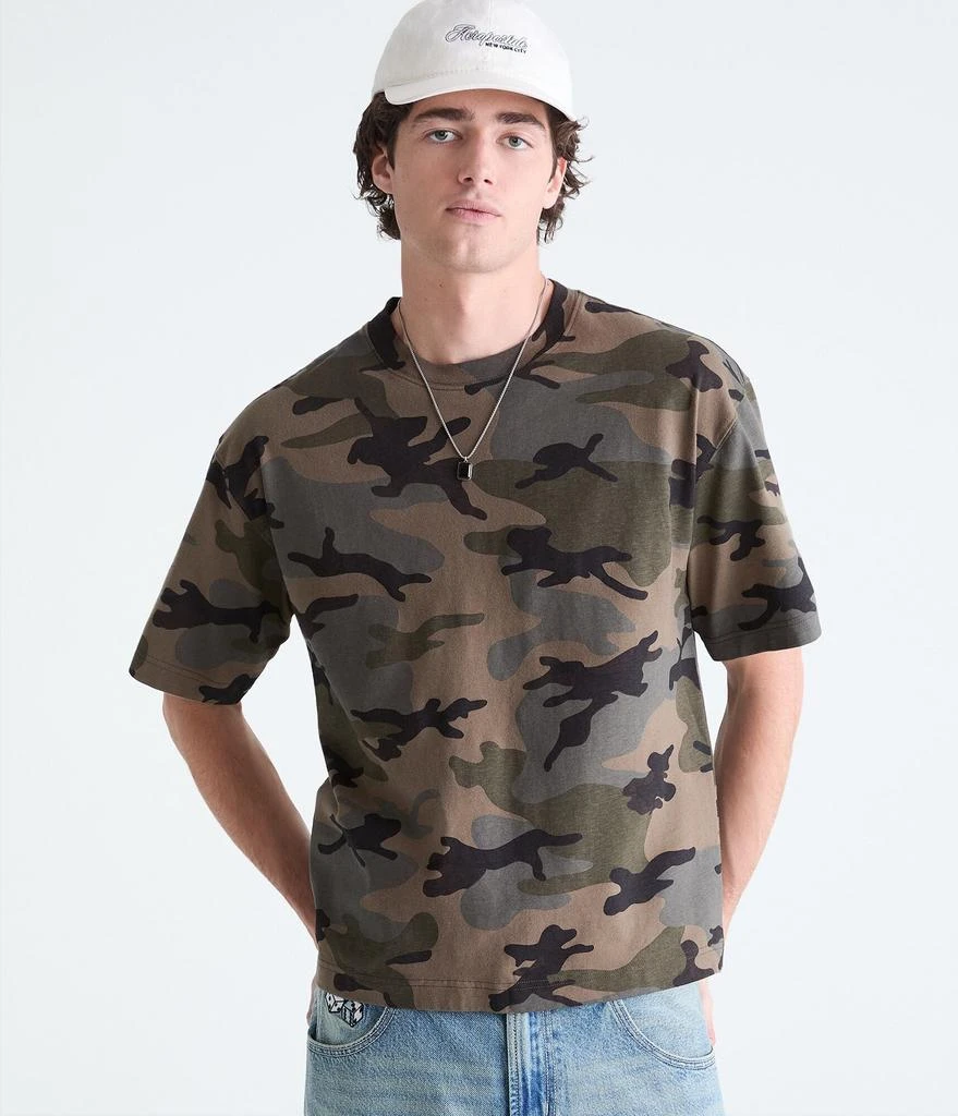 Aeropostale Camo Heavyweight Boxy Crew Tee