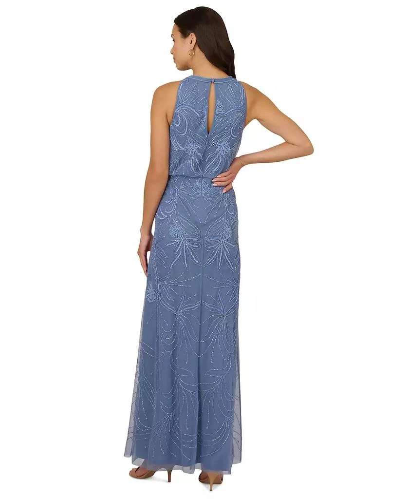 Petite Beaded Embellished Halter Gown  On Sale Now with Up to 31% Off |  Discover Exclusive Deals & Savings at BeyondStyle  Authentic Adrianna  Papell dress|women's fashion|dresses with Limited-Time Discounts, Free