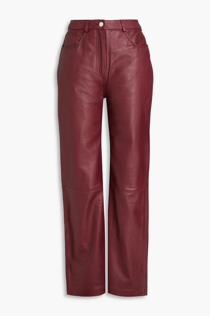 Muubaa Leather straight-leg pants