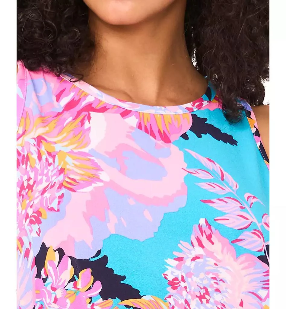 MSK Petite Printed Round-Neck Sleeveless Shift Dress 4