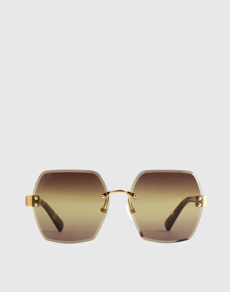 Madewell NWT Oversized Angular Sunglasses Whisky Tort $75 Retail Shop Oversized Angular Sunglasses on Sale at BeyondStyle  main image 3