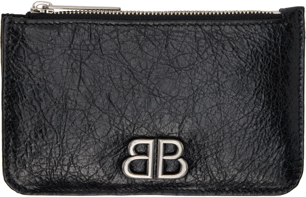 ★BALENCIAGA★ Crush Quilted Long Coin Card Holder Black 766 Balenciaga Crush Long Coin And Card Holder Quilted | Neiman