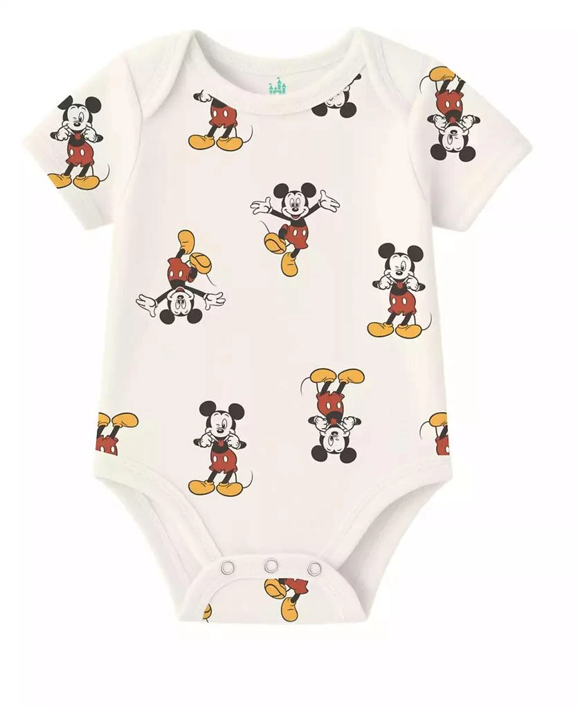 Disney Baby Boys
 Mickey Mouse Short-Sleeve Bodysuit, 3-Pack Set 2