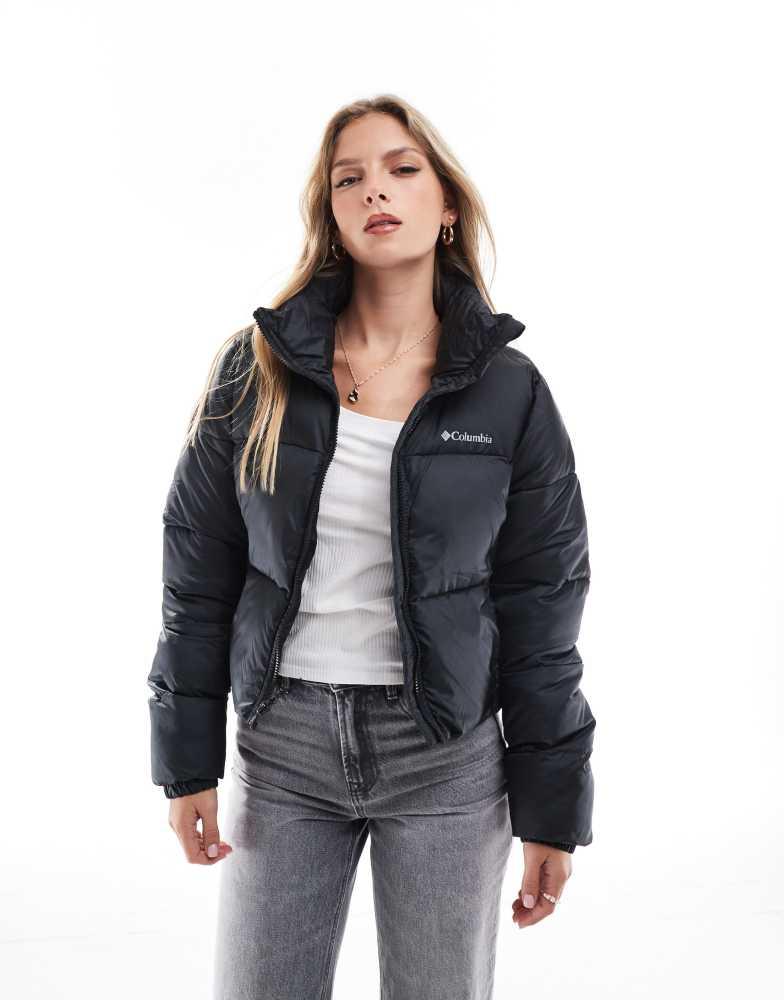 Columbia Puffect II cropped puffer jacket in black – On Sale Now