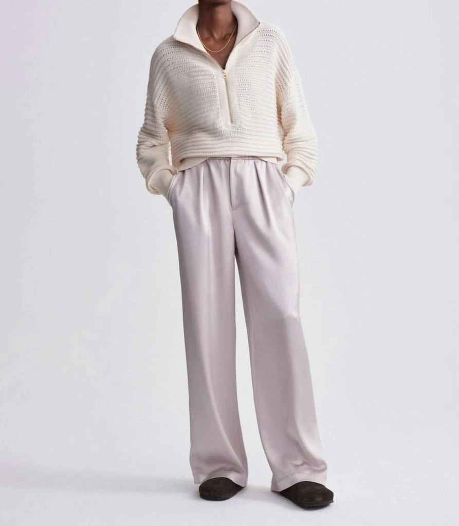 Varley Varley - Tara Pointelle Half-zip Knit Pullover 3