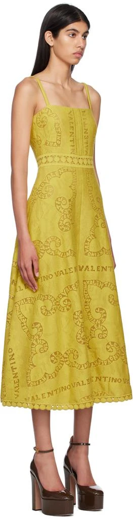 Valentino Yellow Jacquard Midi Dress 2