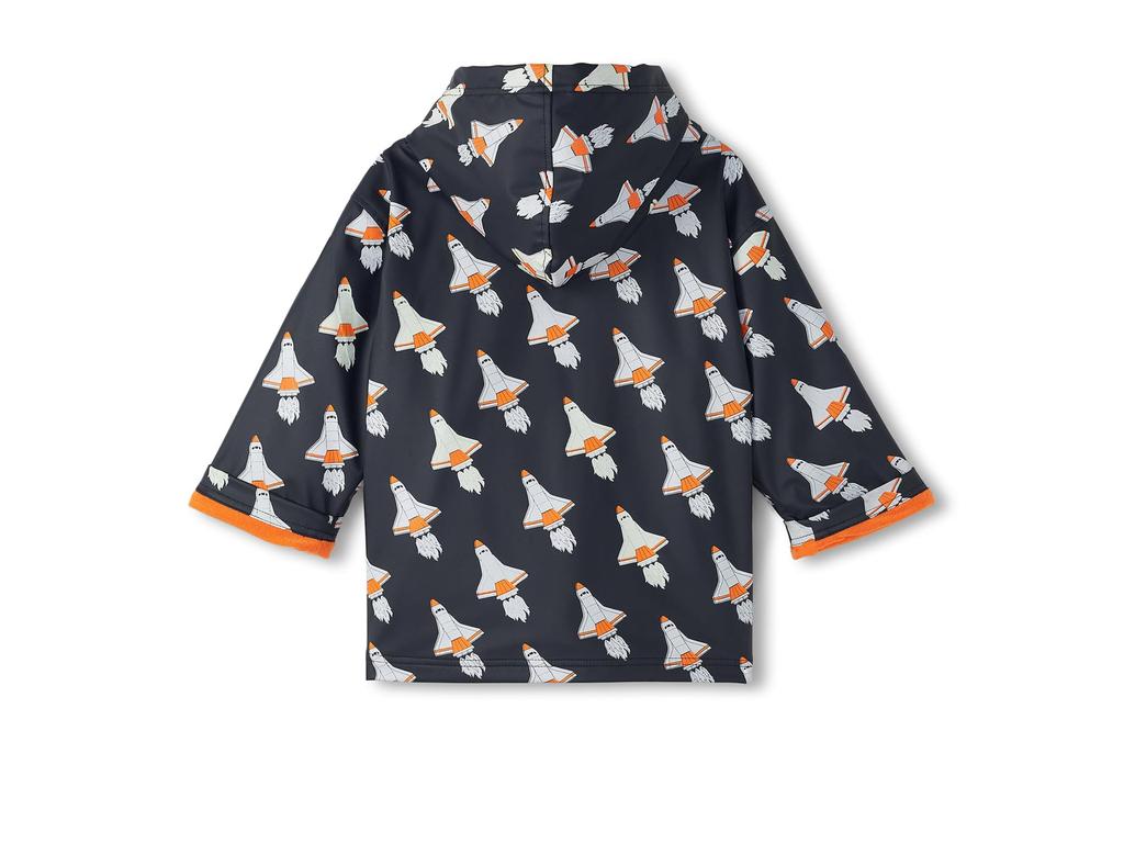 Hatley Kids Space Shuttle Colour Changing Zip-Up Rain Jacket (Toddler/Little Kid/Big Kid)