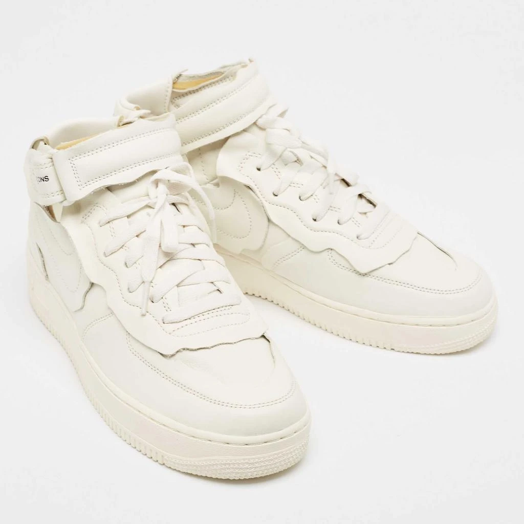 NIKE Nike Air Force  White Leather Air Force1 Mid Comme Sneakers Size 42.5 4