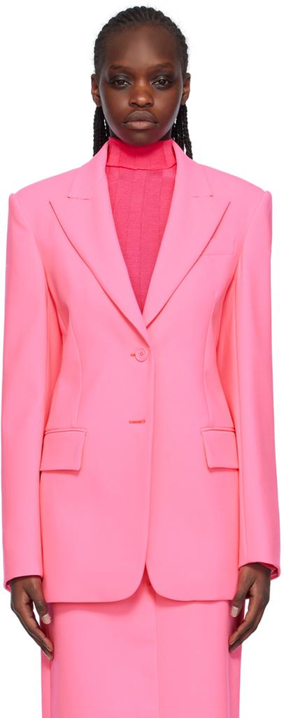 【送料&関税込】Stella McCartney Iconic Slim Boyfriend Blaze Stella Mccartney Iconic Slim Boyfriend Blazer Jacket In Pink