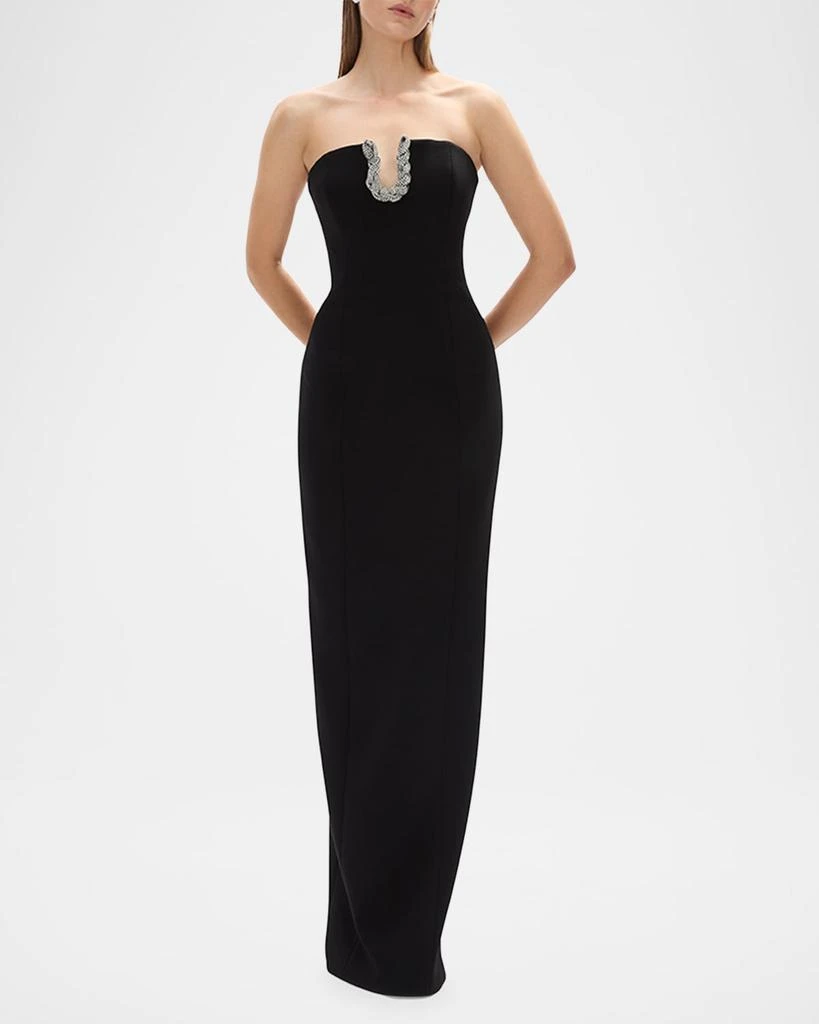 RACHEL GILBERT Atticus Crystal Strapless Column Gown 3