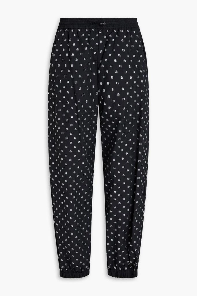 Alexander Wang Crystal-embellished taffeta tapered pants 1