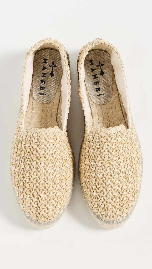 Manebi Flat Raffia Espadrilles 4