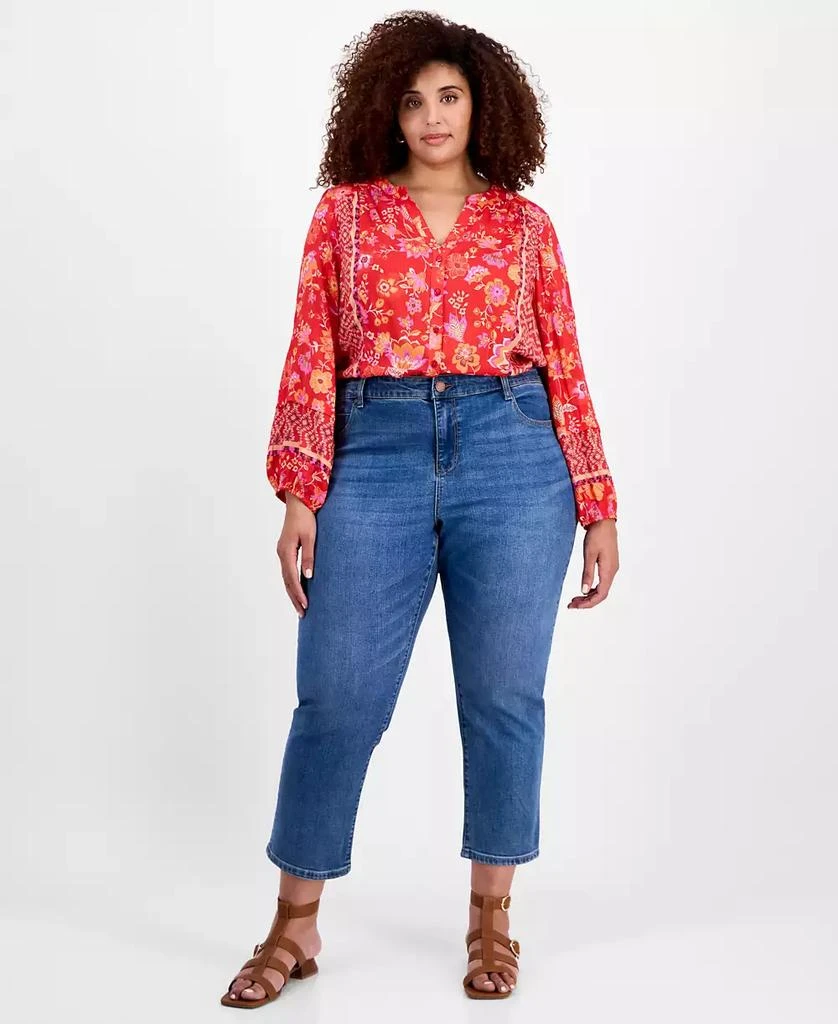 Liverpool Liverpool Plus Size Kennedy Cropped Straight Leg Jeans 1