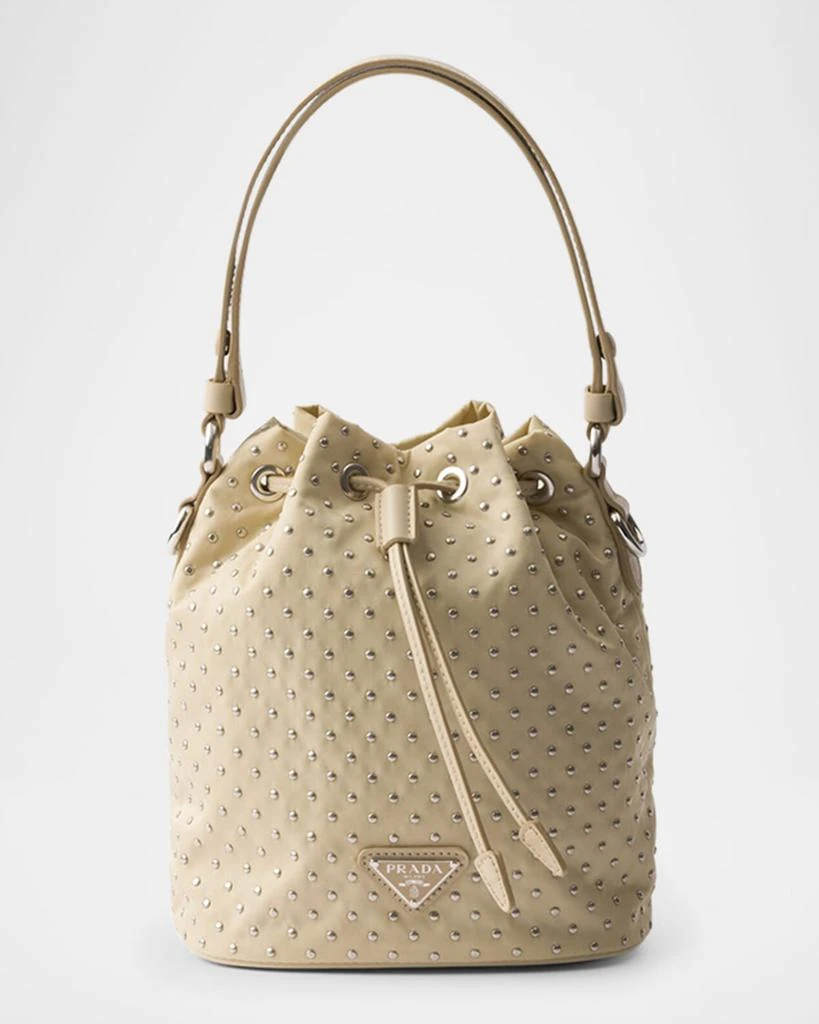 Prada Re-Nylon Studded Mini Bucket Bag 1