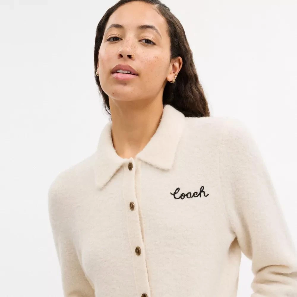 Coach Coach Embroidered Cropped Cardigan 4