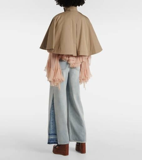 Chloé Cropped cotton gabardine cape 3