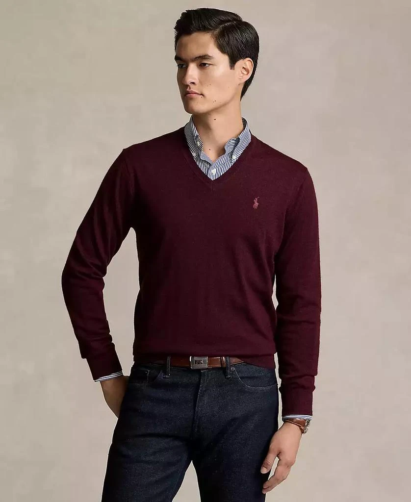 Ralph Lauren Men
s Washable Wool V-Neck Sweater