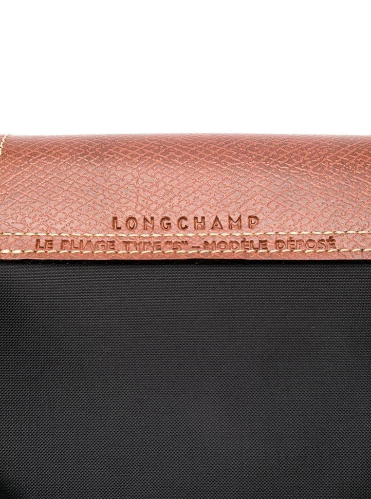 Longchamp 'Le Pliage S' Black Handbag With Engraved Logo In Recycled Canvas Woman 3