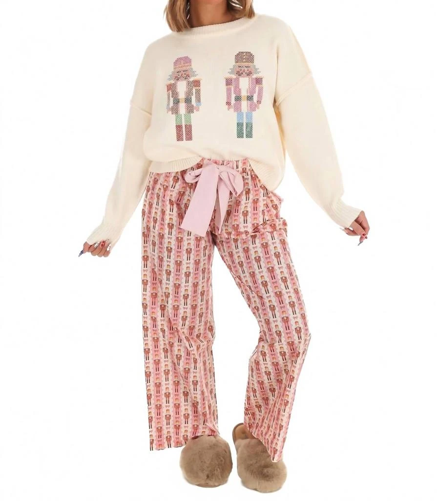 Peach Love Toy Soldier Pajama Pants In Baby Pink 4
