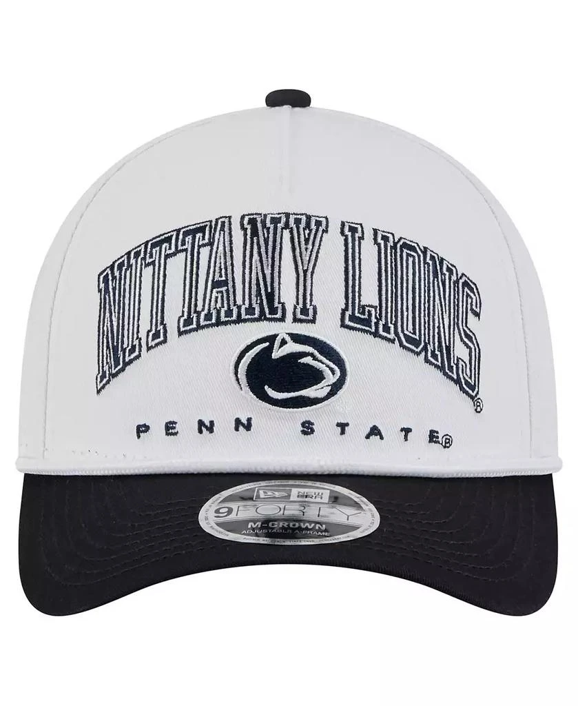 New Era Men
s White/Navy Penn State Nittany Lions Arch Two-Tone Rope 9FORTY A-Frame M-Crown Adjustable Hat 2