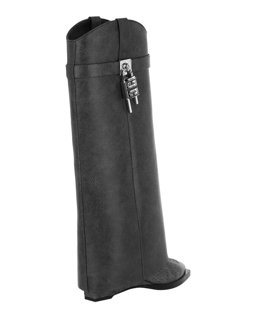 Givenchy Shark Lock Cowboy Boots In Aged Leather 3