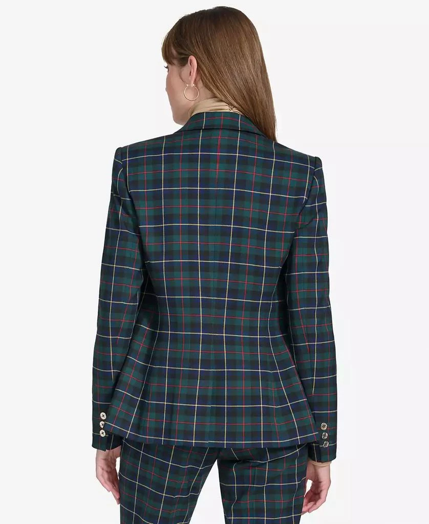 Tommy Hilfiger Women's Slim Fit Checked Blazer 2
