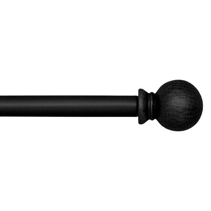 Elrene Home Fashions Farmhouse Ball Single Curtain Rod, 86"-120" 4