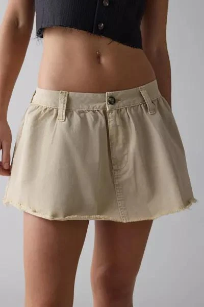 BDG BDG Gabby Chino Low-Rise Micro Mini Skirt 1