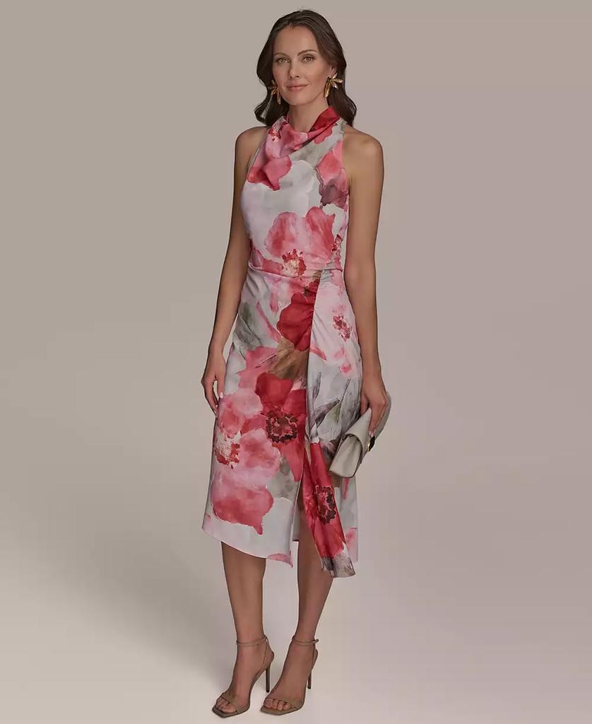 【Donna Karan New York】Printed Cowl-Neck Midi Dress Donna Karan Women's Printed Cowl-Neck Midi Dress - Free