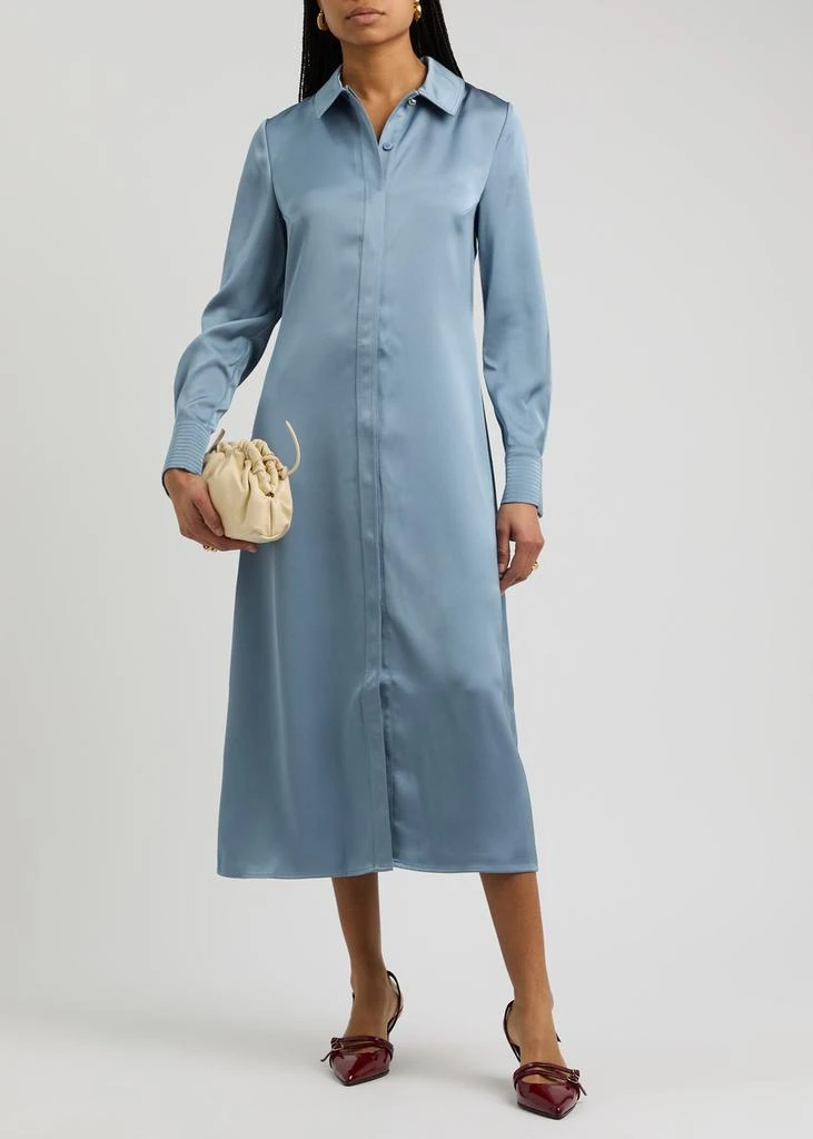 Stine Goya Satin midi shirt dress 4