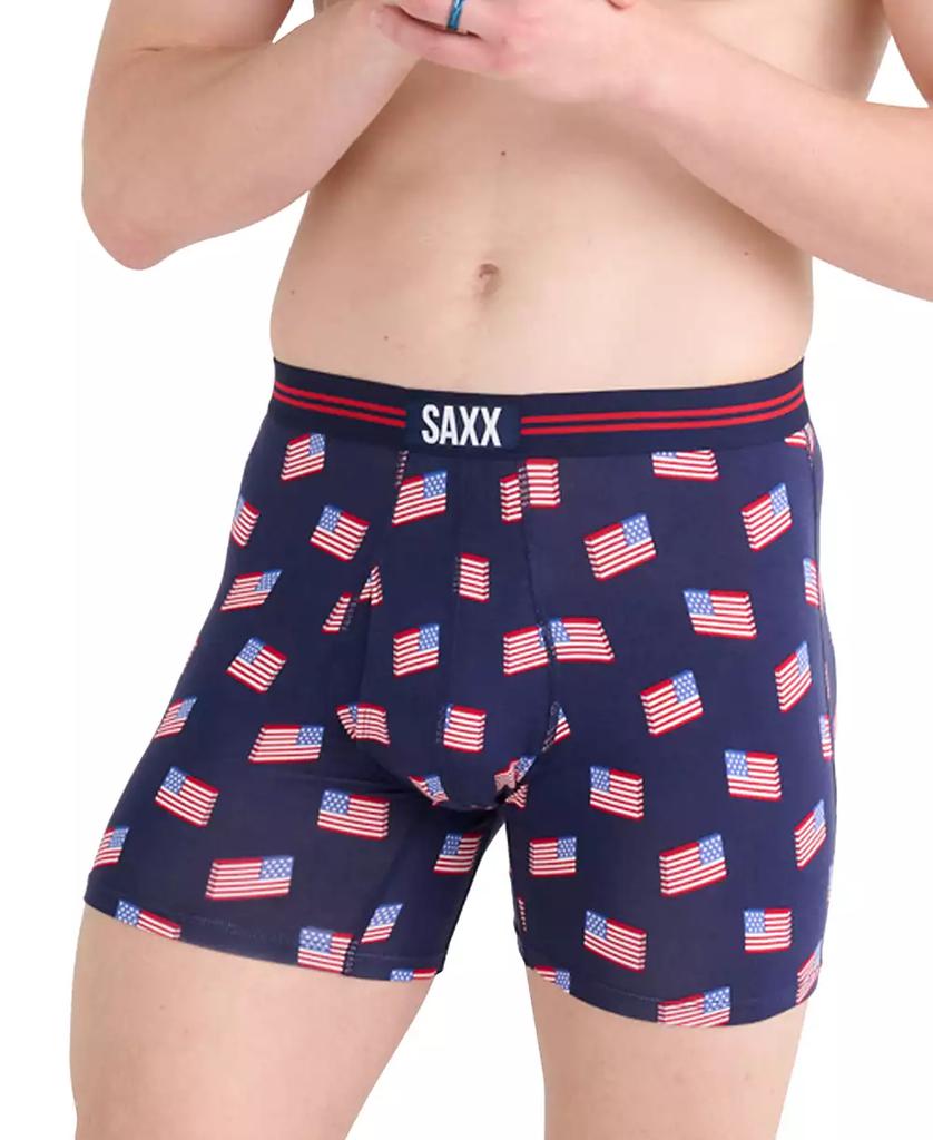 SAXX Men's Ultra Super Soft Relaxed-Fit Moisture-Wicking Printed Boxer Briefs