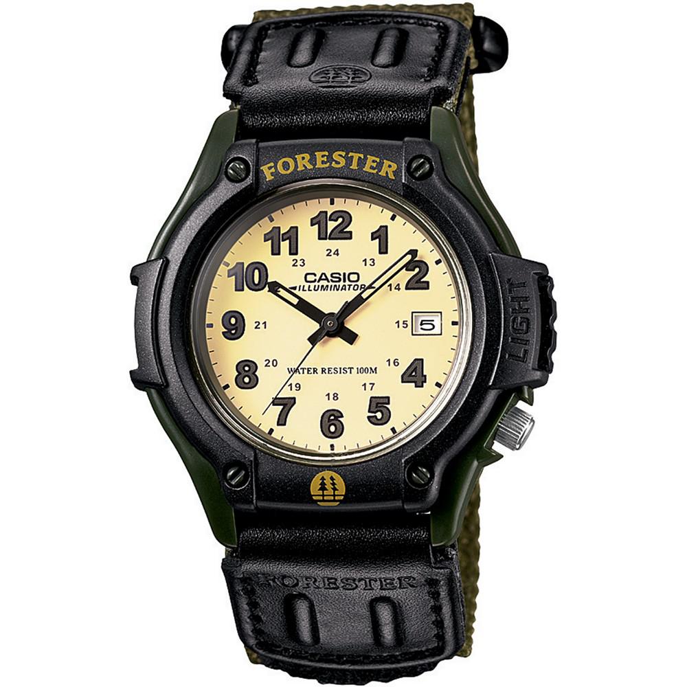 Casio Men's Forester Green Nylon Strap Watch 41mm