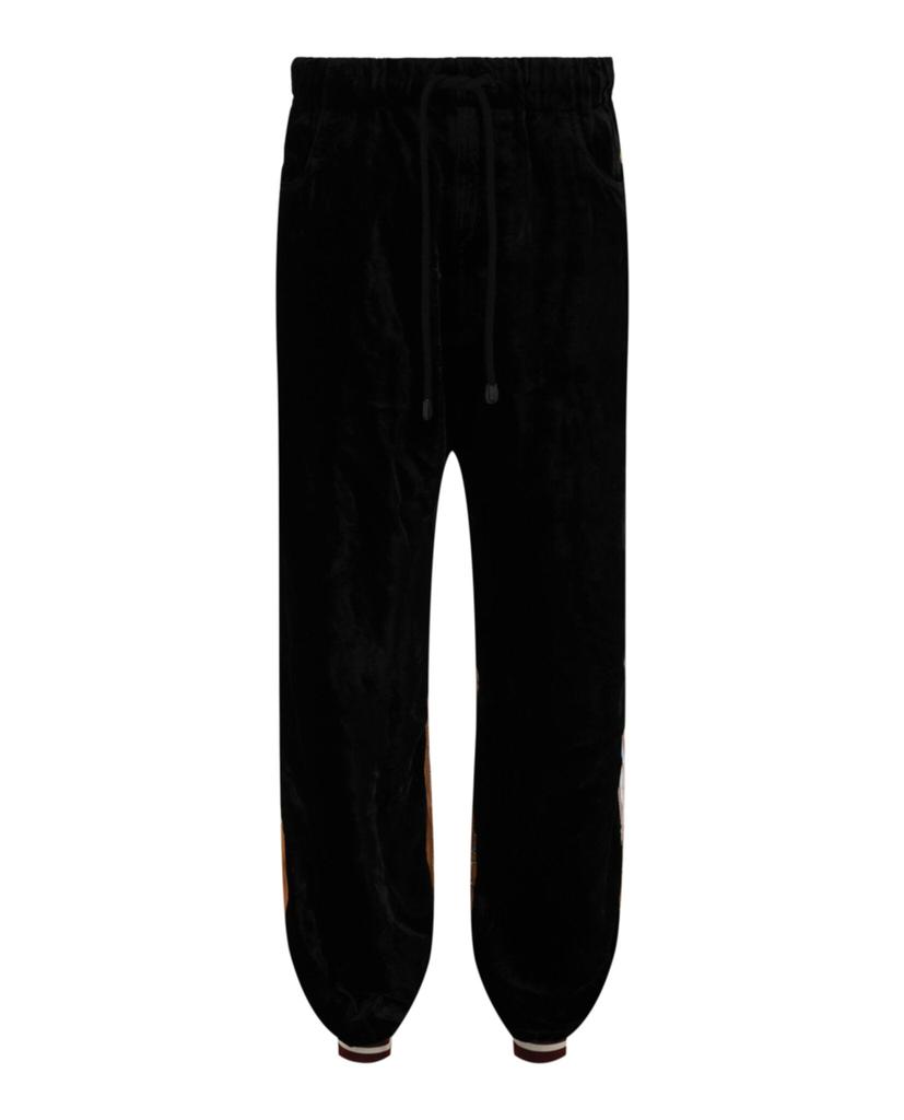 Gucci Web Striped Velvet Jogger Pants