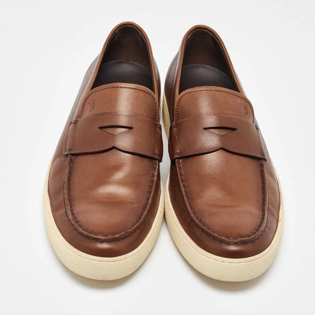 Tod's Tod's Brown Leather Slip On Loafers Size 41.5 3