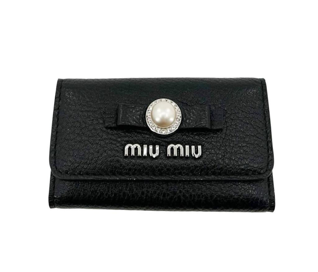 Miu Miu Mud leather Beau keyring necessaire - BeyondStyle
