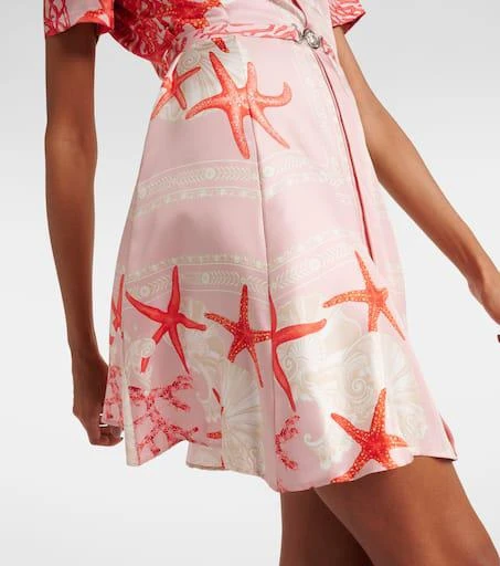 Versace Barocco Sea silk twill shirt dress 6