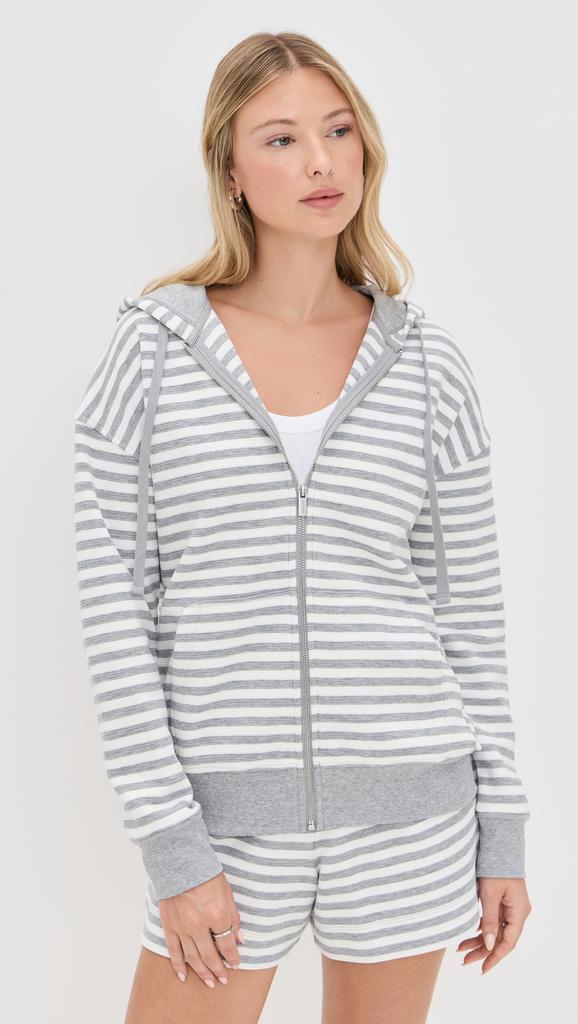 Splendid Zip Up Stripe Hoodie