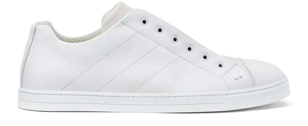 FENDI White leather slip-ons 1