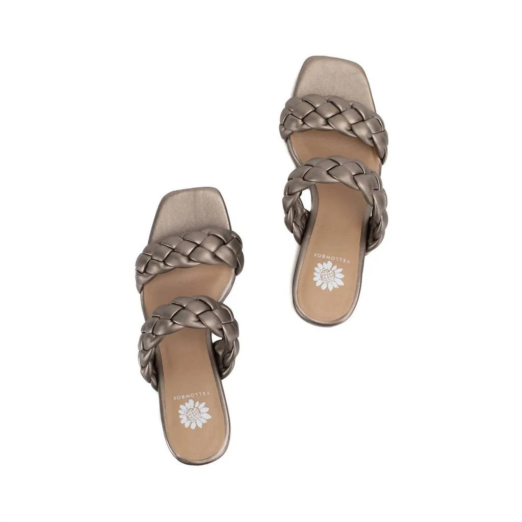 Yellow Box Women's Carlen Heel Sandals In Bronze 4