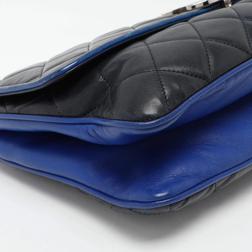 Chanel Chanel Navy Blue Quilted Leather Divine Flap Bag 13