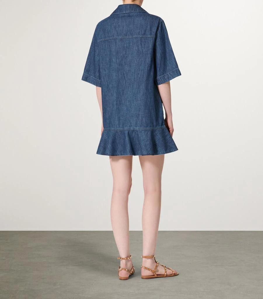 Valentino Denim V-Detail Mini Dress 3