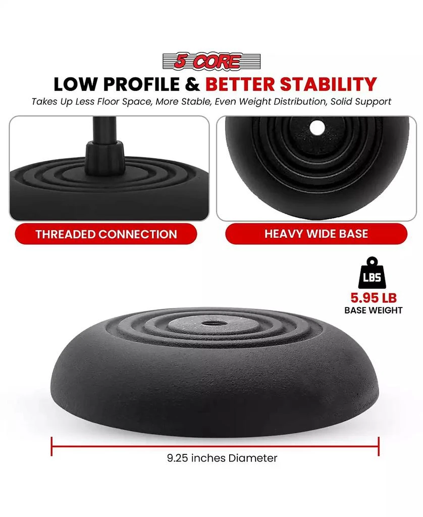 5 Core Microphone Stand Floor 4 Pcs Adjustable w Extending Telescoping Boom Arm 9