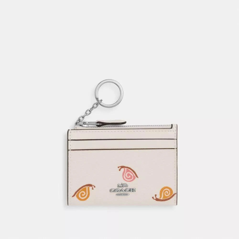 Coach Mini Skinny Id Case With Snail Print 1