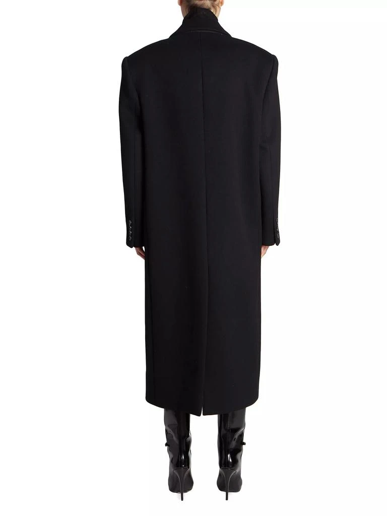 Saint Laurent Long Coat In Wool 5