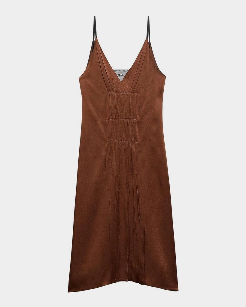 Prada Satin Crepe Midi Slip Dress