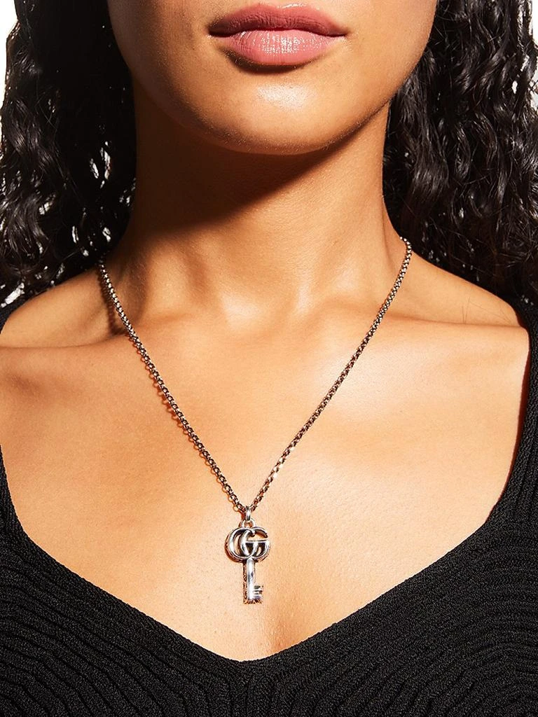 Gucci GG Key Sterling Silver Pendant Necklace 2